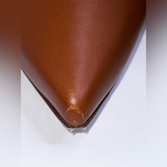 NWOB L’AGENCE Jeanne II Pointed Toe Bootie in Luggage Brown, Size 38.5 - Picture 11 of 14